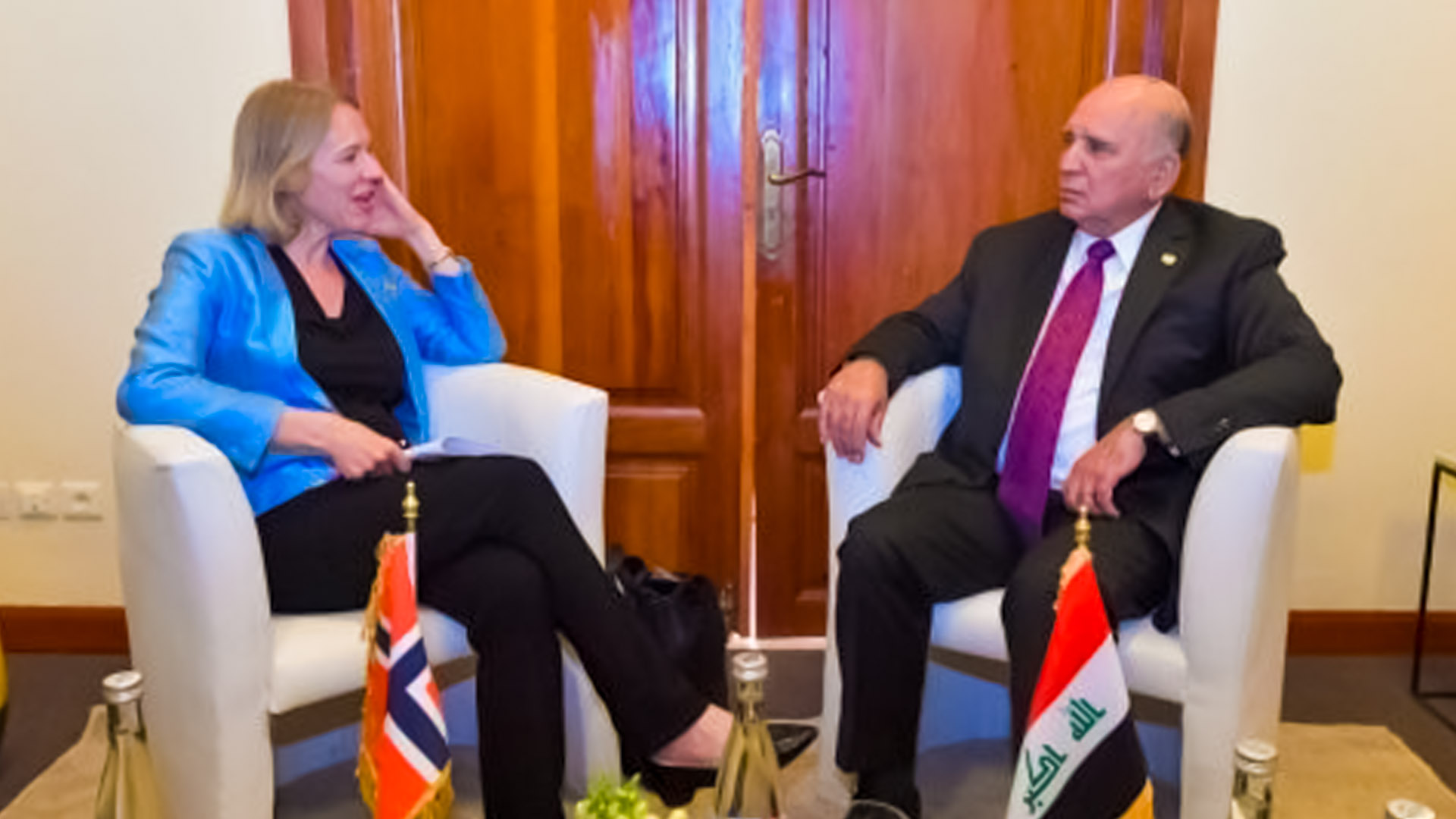Iraqi Foreign Minister meets Norwegian counterpart